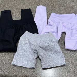 Bundle of 2 Prozis Leggings + 1 Short, Size Small